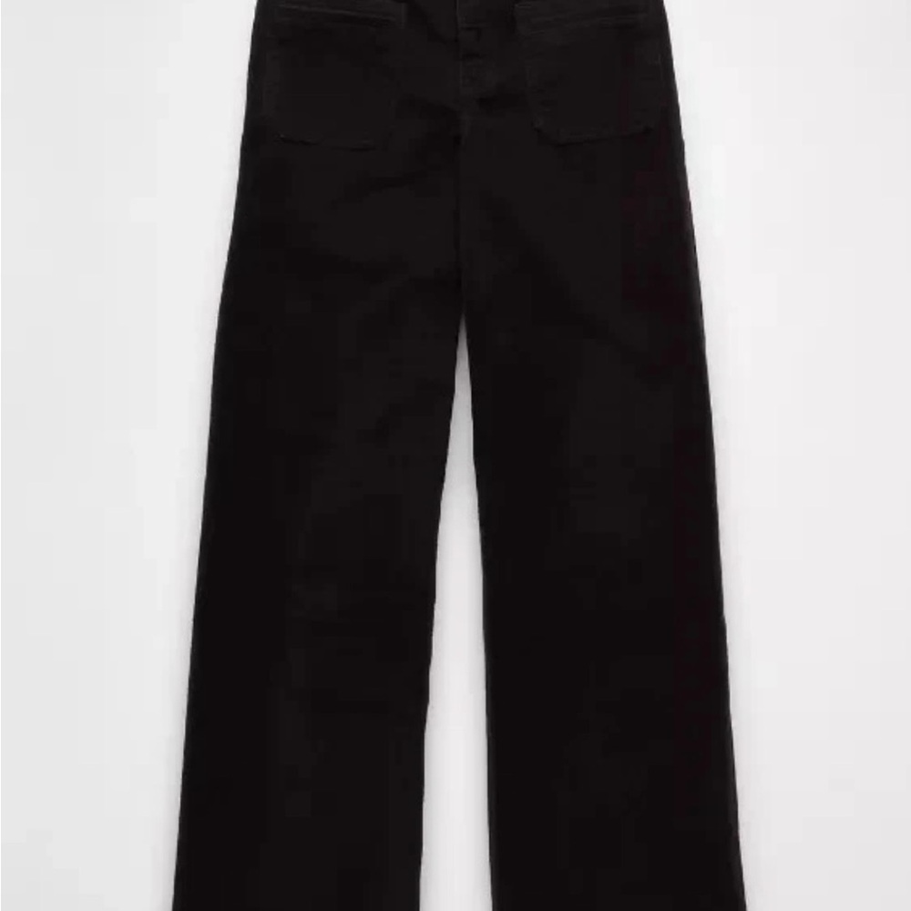 American Eagle wide leg Corduroy pants Sz 18 stretch new nwt Dark Gray baggy